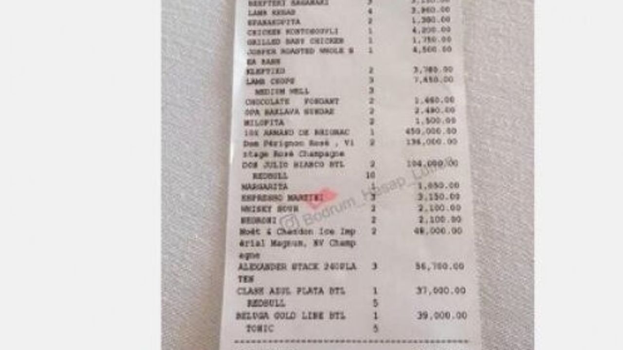 1 Milyon TL’lik Yemek Hesabı Şaşkına Çevirdi